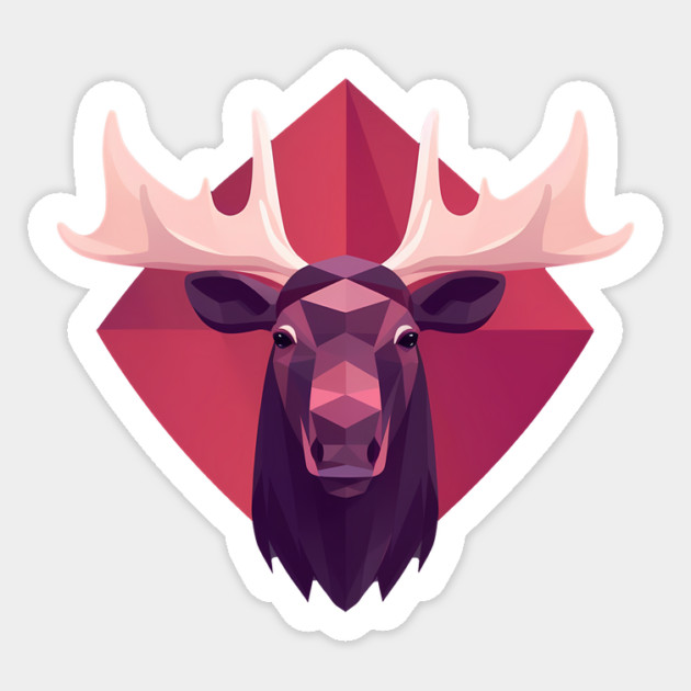 Moose, Forest Animal Sticker by logiamerch