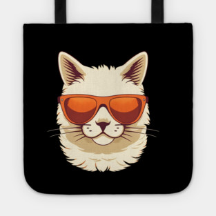 White Cat with Shades, Sunset Tote