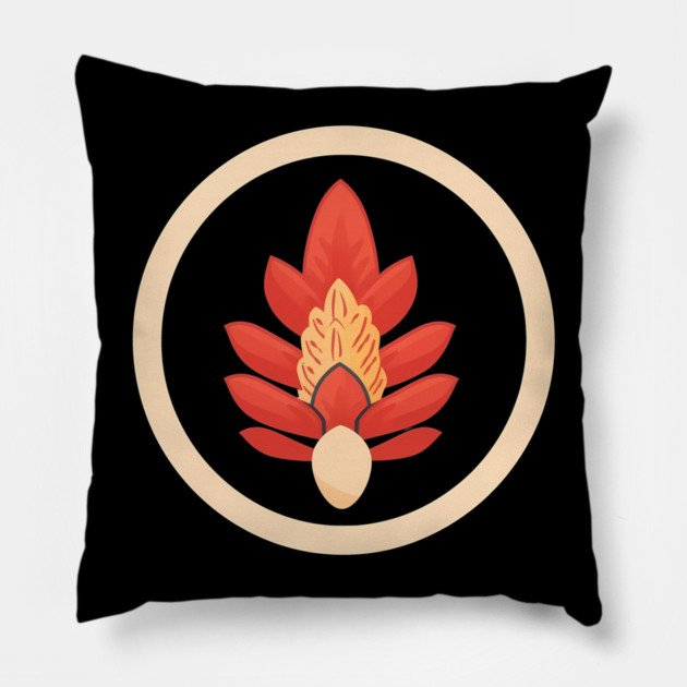 Red Ginger Flower, Love Plants Pillow by logiamerch
