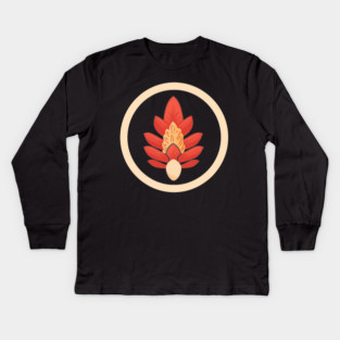 Red Ginger Flower, Love Plants Kids Long Sleeve T-Shirt