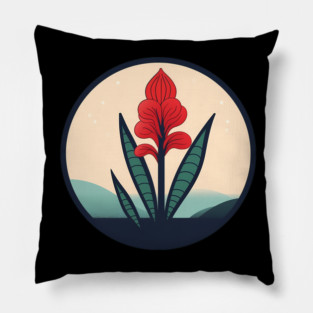Alpinia Red Ginger Flower, Love Plants Pillow