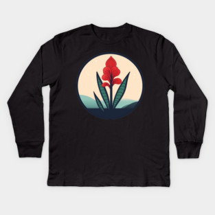 Alpinia Red Ginger Flower, Love Plants Kids Long Sleeve T-Shirt
