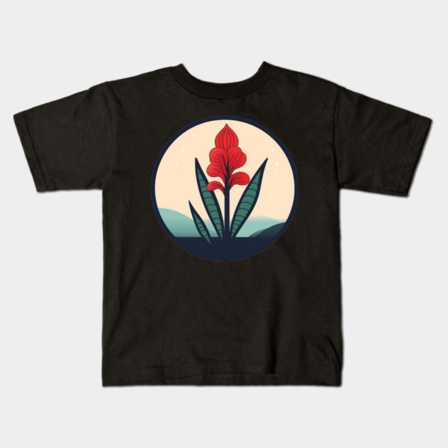 Alpinia Red Ginger Flower, Love Plants Kids T-Shirt by logiamerch