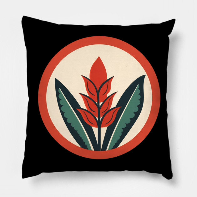 Alpinia Red Ginger Flower, Love Plants Pillow by logiamerch