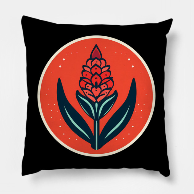 Alpinia Red Ginger Flower, Love Plants Pillow by logiamerch