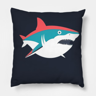 Minimal Shark, Love Sharks Pillow