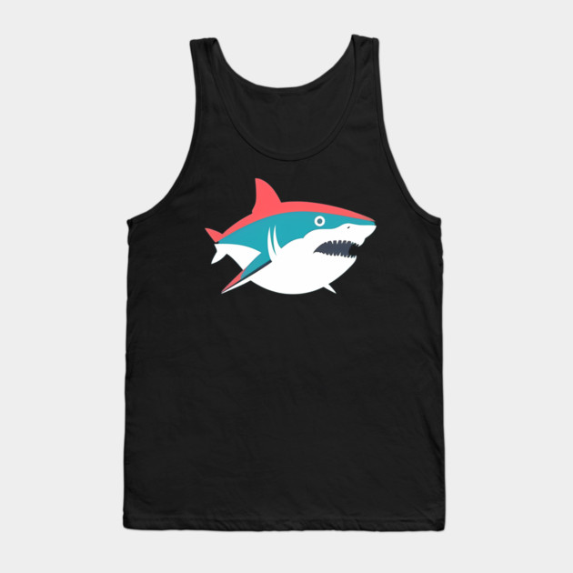 Minimal Shark, Love Sharks Tank Top by logiamerch