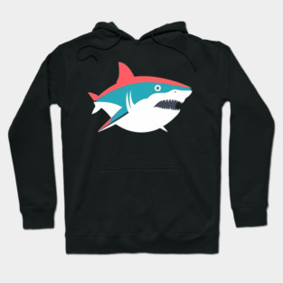 Minimal Shark, Love Sharks Hoodie