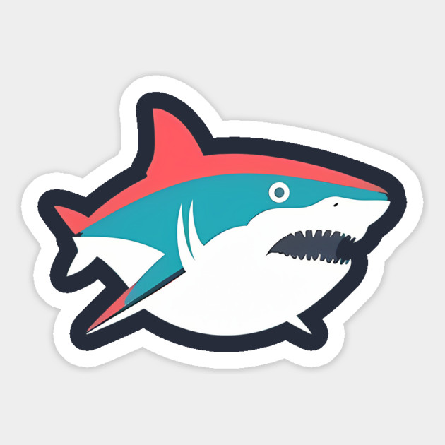 Minimal Shark, Love Sharks Magnet by logiamerch