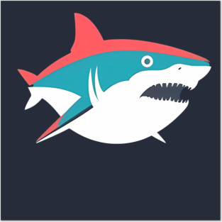 Minimal Shark, Love Sharks Posters and Art