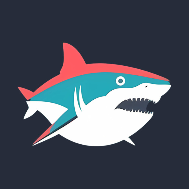 Minimal Shark, Love Sharks by logiamerch