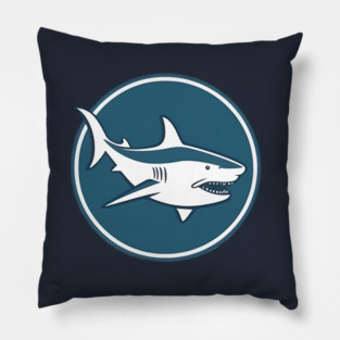 Minimal Shark, Love Sharks Pillow