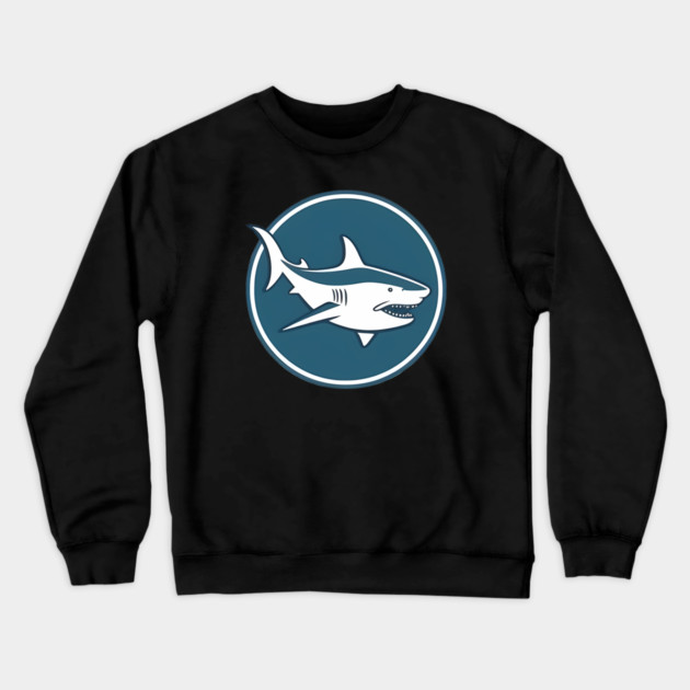Minimal Shark, Love Sharks Crewneck Sweatshirt by logiamerch