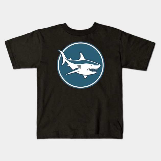 Minimal Shark, Love Sharks Kids T-Shirt by logiamerch