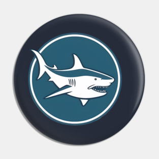 Minimal Shark, Love Sharks Pin