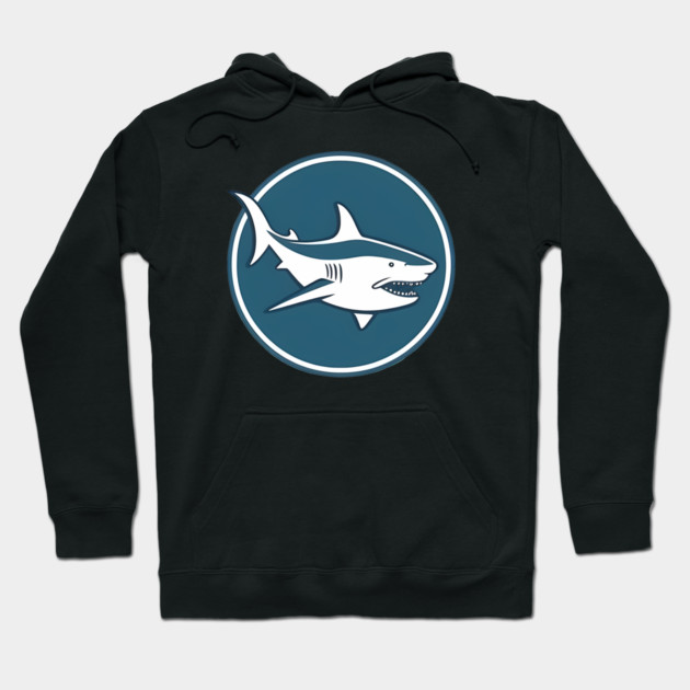 Minimal Shark, Love Sharks Hoodie by logiamerch