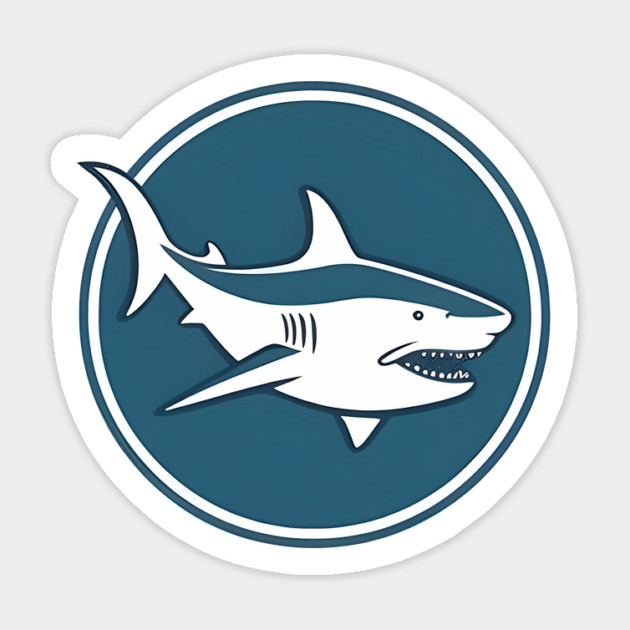 Minimal Shark, Love Sharks Sticker by logiamerch