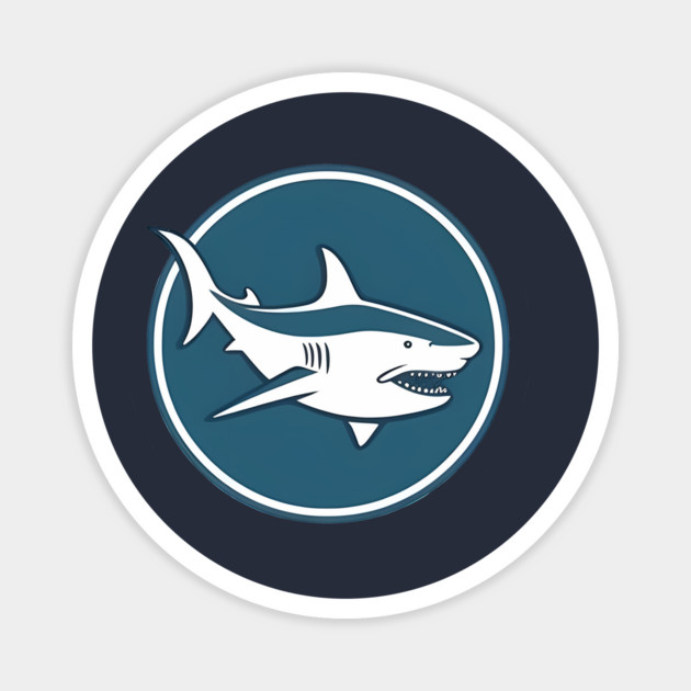 Minimal Shark, Love Sharks Magnet by logiamerch