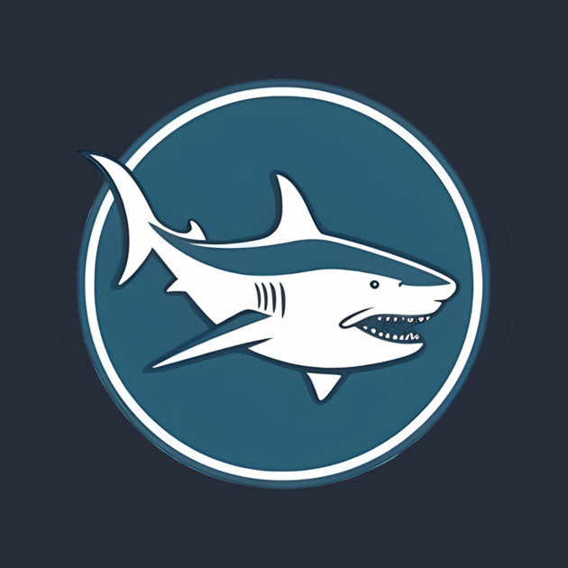 Minimal Shark, Love Sharks by logiamerch