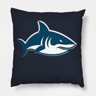 Minimal Shark, Love Sharks Pillow