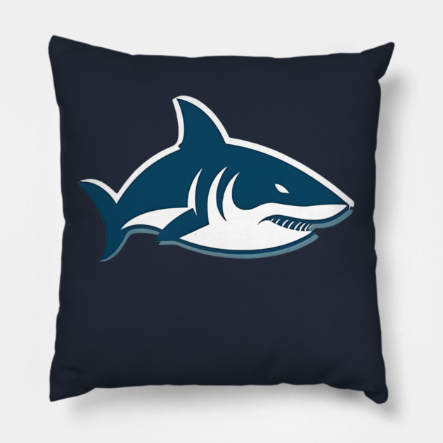 Minimal Shark, Love Sharks Pillow by logiamerch