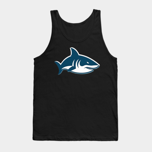 Minimal Shark, Love Sharks Tank Top by logiamerch