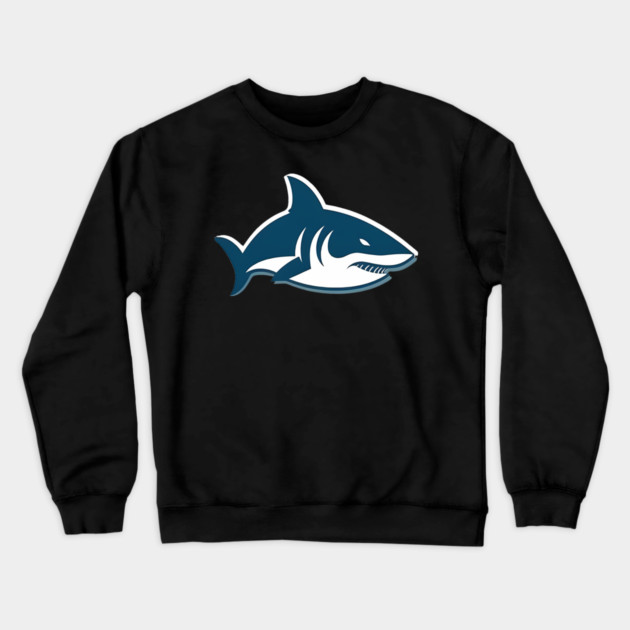 Minimal Shark, Love Sharks Crewneck Sweatshirt by logiamerch