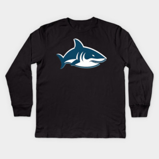 Minimal Shark, Love Sharks Kids Long Sleeve T-Shirt