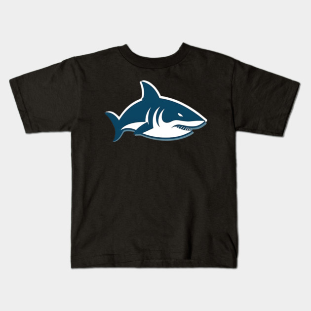 Minimal Shark, Love Sharks Kids T-Shirt by logiamerch