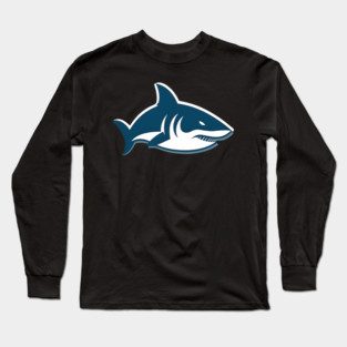 Minimal Shark, Love Sharks Long Sleeve T-Shirt