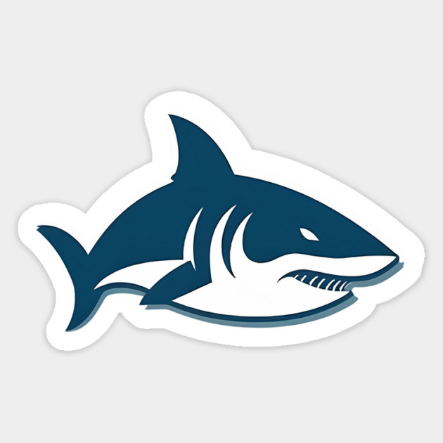 Minimal Shark, Love Sharks Sticker by logiamerch