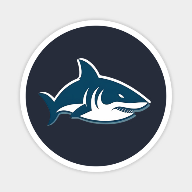 Minimal Shark, Love Sharks Magnet by logiamerch