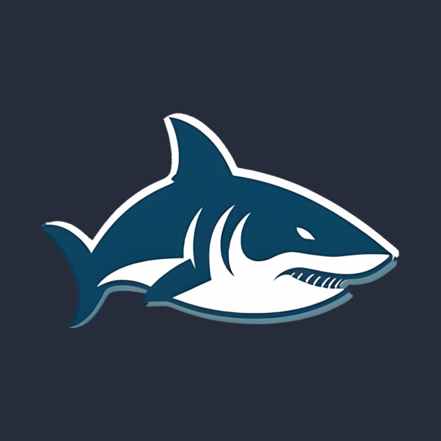 Minimal Shark, Love Sharks by logiamerch