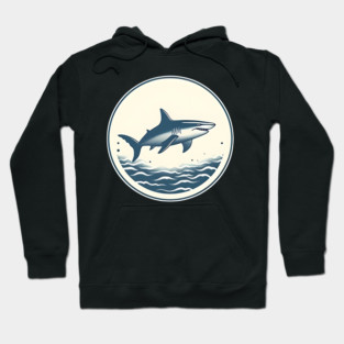 Shark Illustration, Love Sharks Hoodie