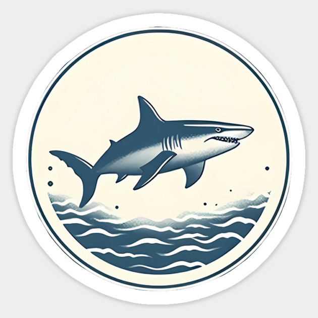 Shark Illustration, Love Sharks Sticker by logiamerch