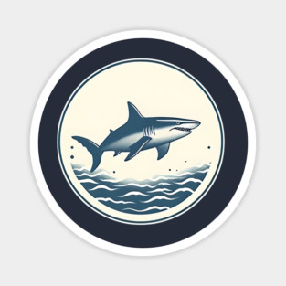 Shark Illustration, Love Sharks Magnet