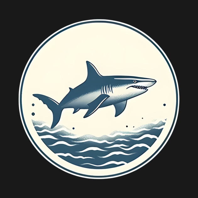 Shark Illustration, Love Sharks by logiamerch