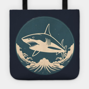 Shark Illustration, Love Sharks Tote