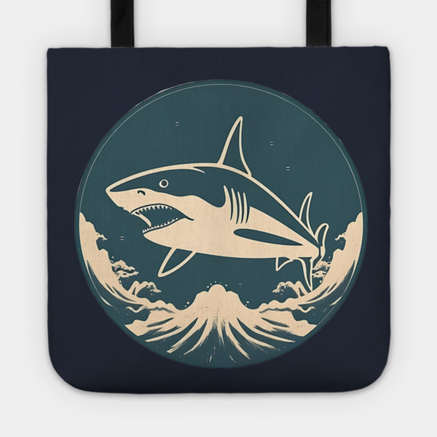 Shark Illustration, Love Sharks Tote by logiamerch