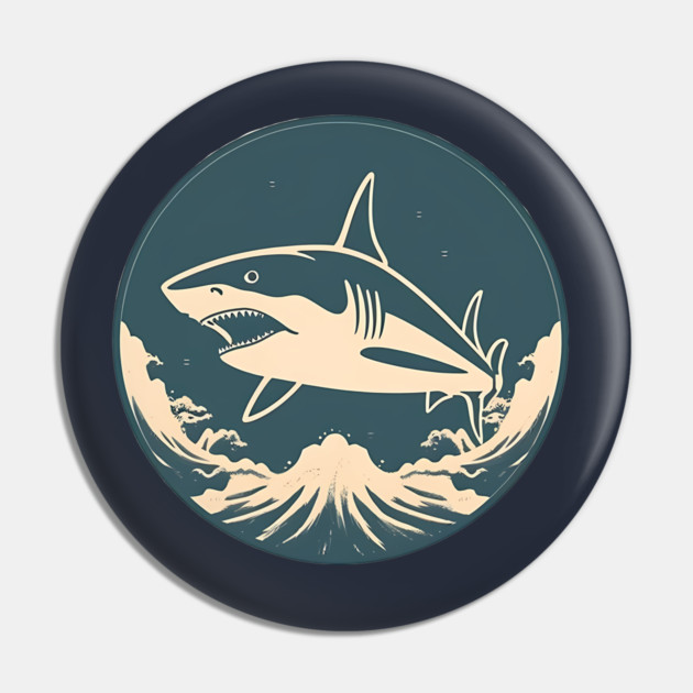 Shark Illustration, Love Sharks Pin by logiamerch