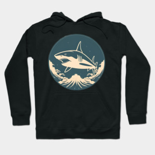 Shark Illustration, Love Sharks Hoodie