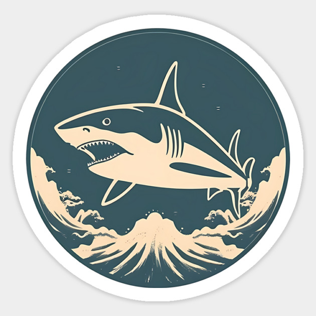 Shark Illustration, Love Sharks Sticker by logiamerch
