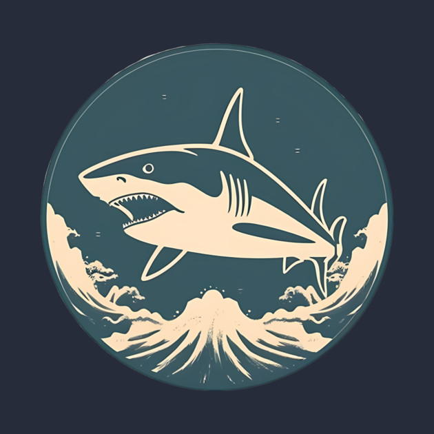 Shark Illustration, Love Sharks by logiamerch