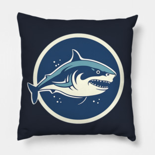 Shark Illustration, Love Sharks Pillow