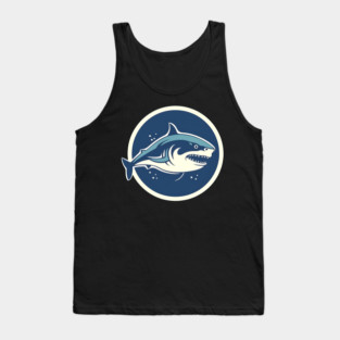 Shark Illustration, Love Sharks Tank Top