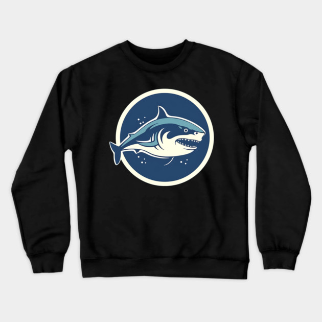 Shark Illustration, Love Sharks Crewneck Sweatshirt by logiamerch