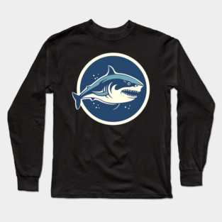 Shark Illustration, Love Sharks Long Sleeve T-Shirt