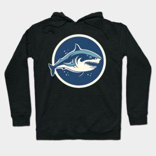 Shark Illustration, Love Sharks Hoodie