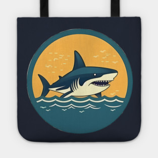 Shark Illustration, Love Sharks Tote