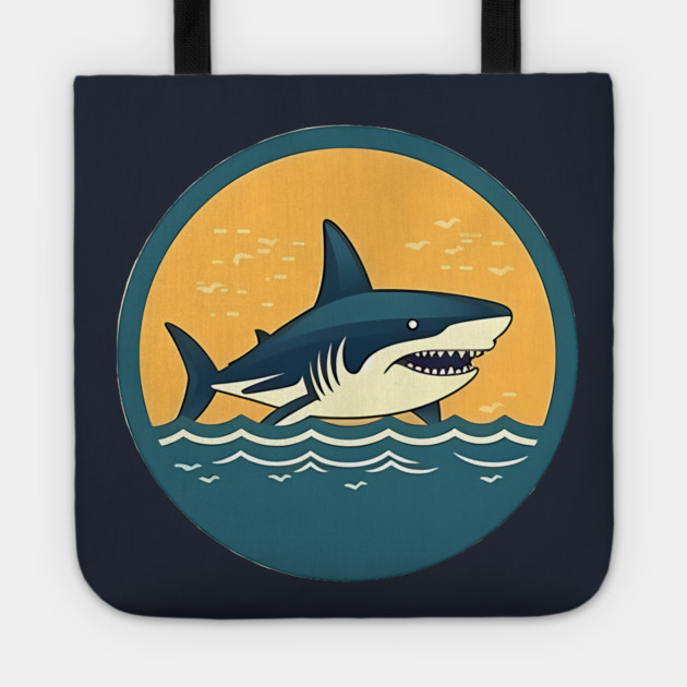 Shark Illustration, Love Sharks Tote by logiamerch